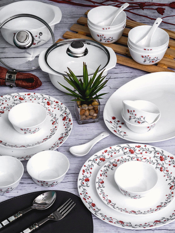 Opal Ware Grey And White Dinner Sets LaOpala Opalware Dinner Set