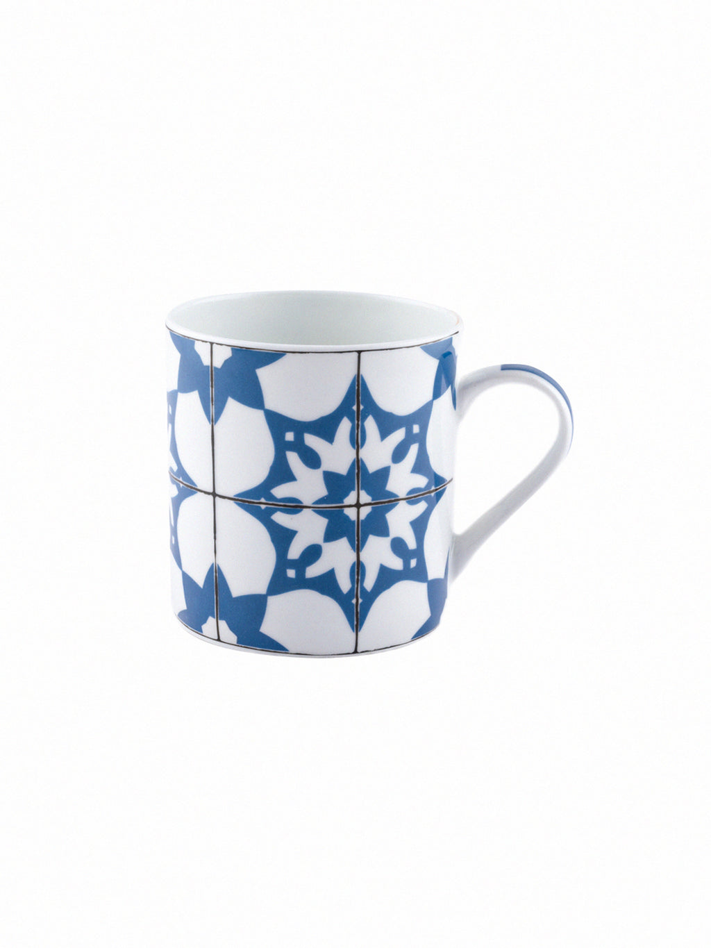 Bone China Coffee Mug Set with Color Design. ( Set of 6 Cup )