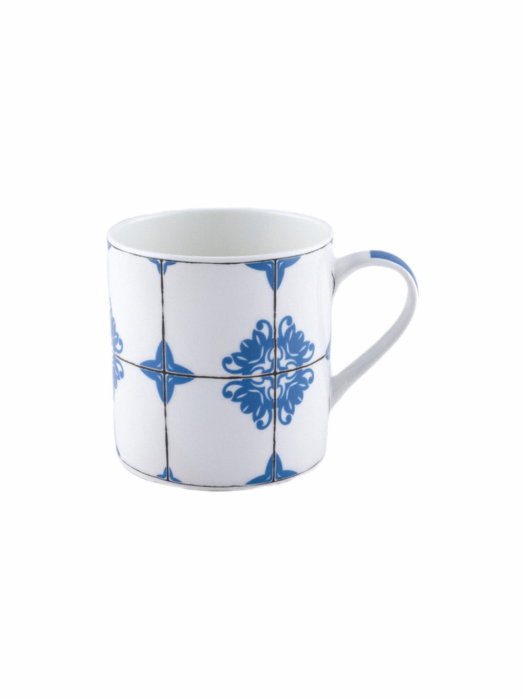 Bone China Coffee Mug Set with Color Design. ( Set of 6 Cup )