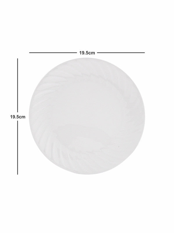 Bone China Full & Quarter Plate with Veg Bowl Set (Set of 12pcs)