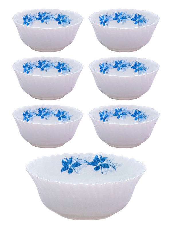 Cello Opalware Pudding Bowl Set (Set of 6pcs Small Bowl & 1pc Large Bowl)