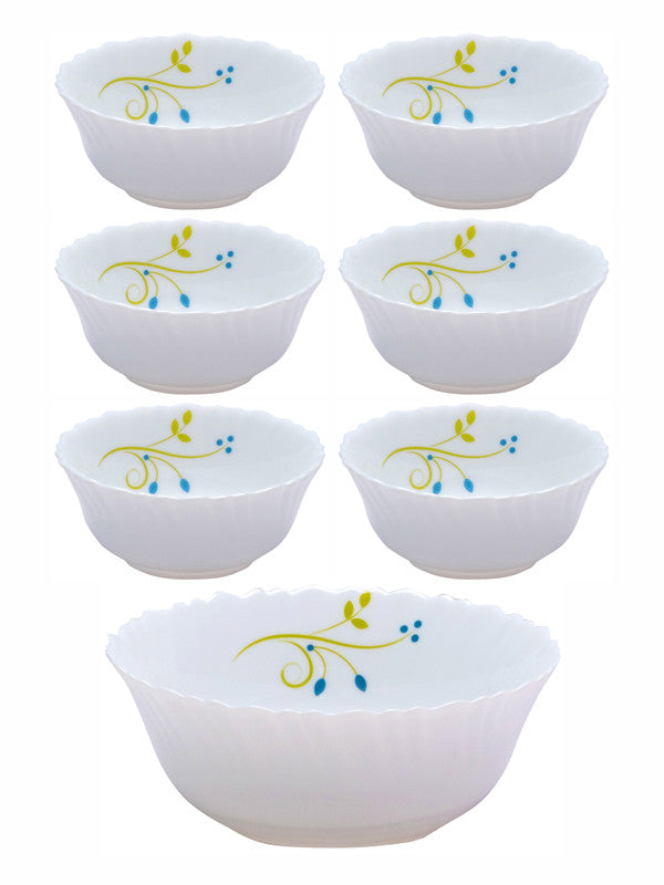 Cello Opalware Pudding Bowl Set (Set of 6pcs Small Bowl & 1pc Large Bowl)