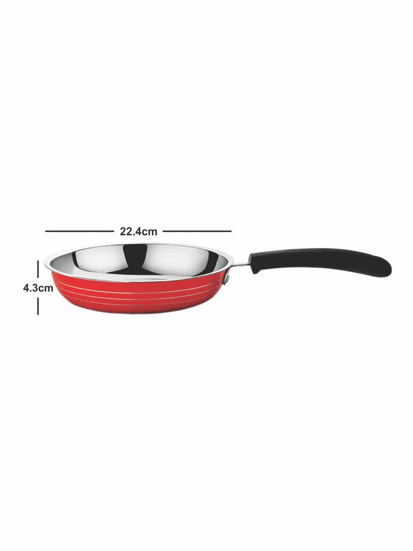 Stainless Steel Paradise Fry Pan with Handle  CWSS22FP03