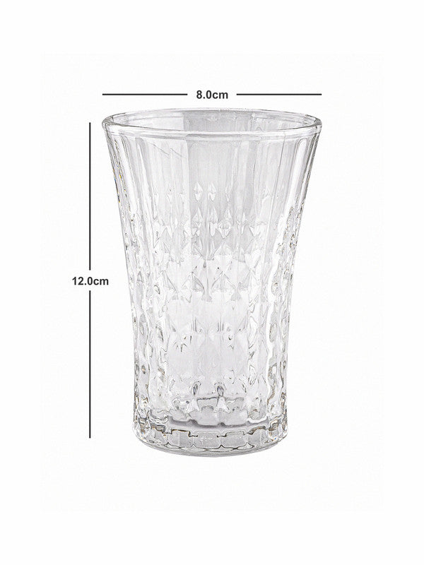 Diamond Collection 2 Size Glass  Tumbler (Set of 12pcs)