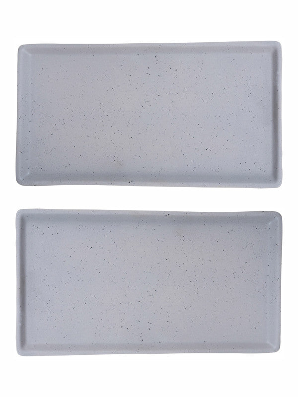 Goodhomes Stoneware Rectangular Platter (Set of 2pcs)