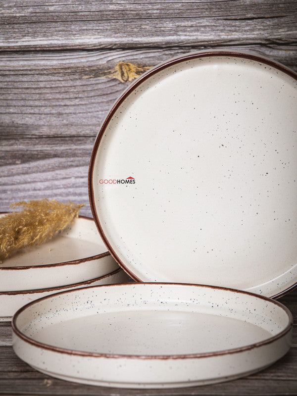 Goodhomes Round Ceramic Platter (Set of 4pcs)