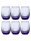 Goodhomes Glass Tumbler in Purple Colour (Set of 6pcs)