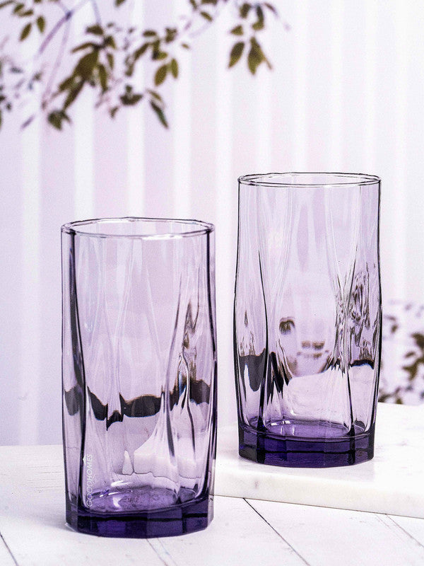 Goodhomes Color Glass Lilac Purple Yulin Juice water Tumbler (Set of 6 –  GOOD HOMES