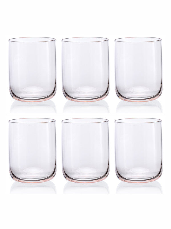 Pasabahce Iconic Whisky/ Juice Glass 280 ml 6 Pcs Set Pink