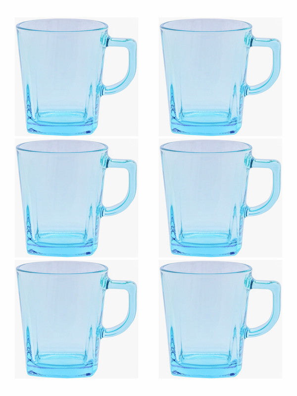 Pasabahce Color Glass Carre Coffee Mug (Set of 6 Pcs.)