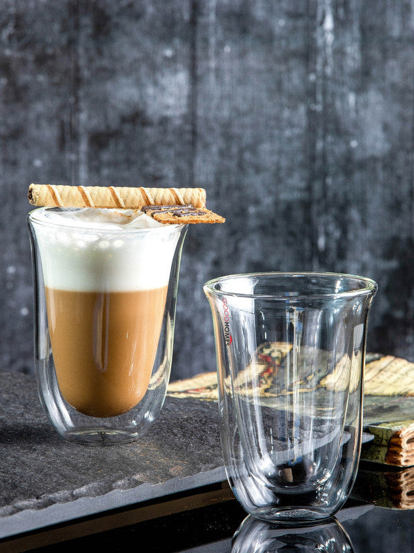 Purefit Borosilicate Double Wall Glass Tumbler (Set of 2pcs)