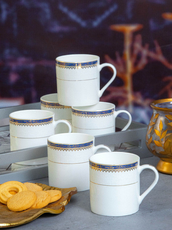 Sonaki Bone China Coffee/Tea Mugs with Gold Print (Set of 6pcs) – GOOD HOMES