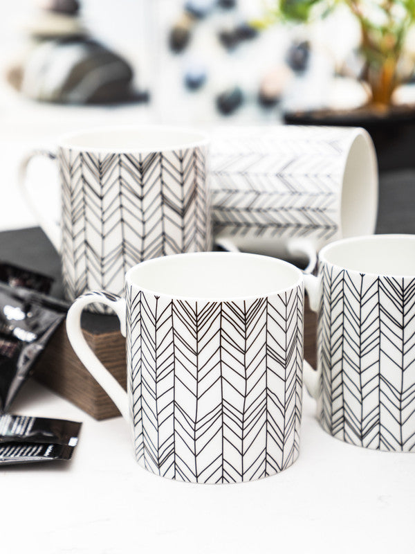 Fine Bone China Tea Cups/Coffee Mugs (Set of Pcs) – GOOD HOMES