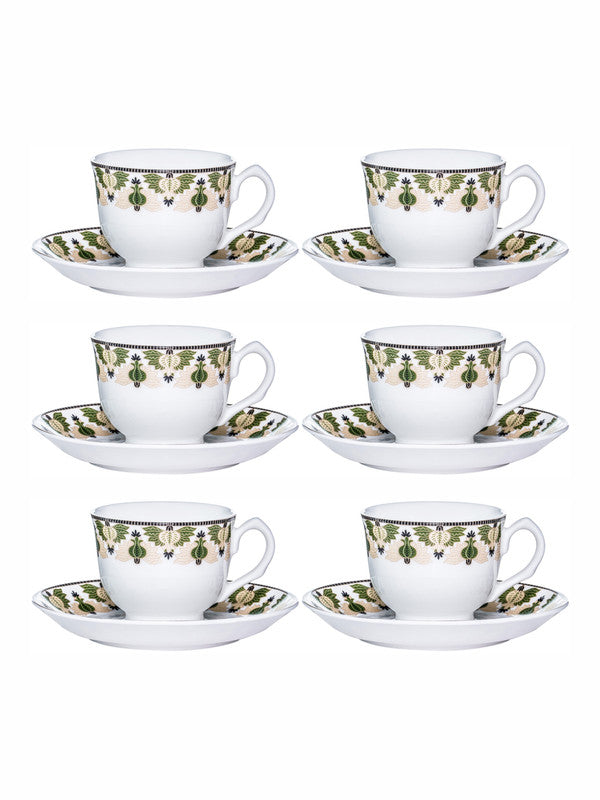 Bone China Coffee/Tea Cup Saucer Set of 6pcs Cup & 6pcs Saucer