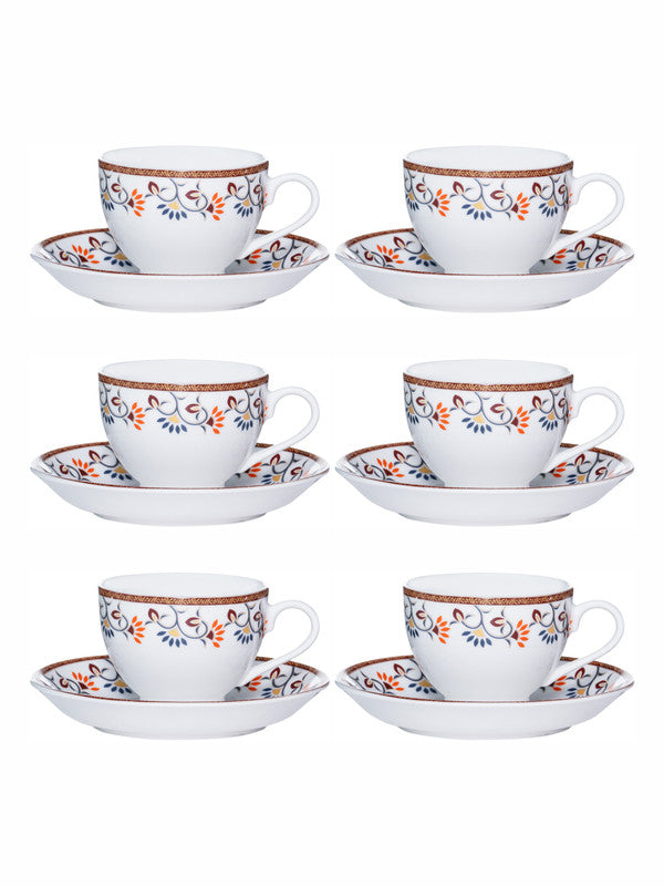 Bone China Cup Saucer Set of 6pcs Cup & 6pcs Saucer