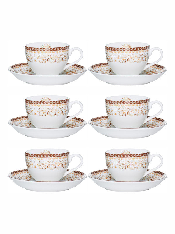 Bone China Cup Saucer Set of 6pcs Cup & 6pcs Saucer