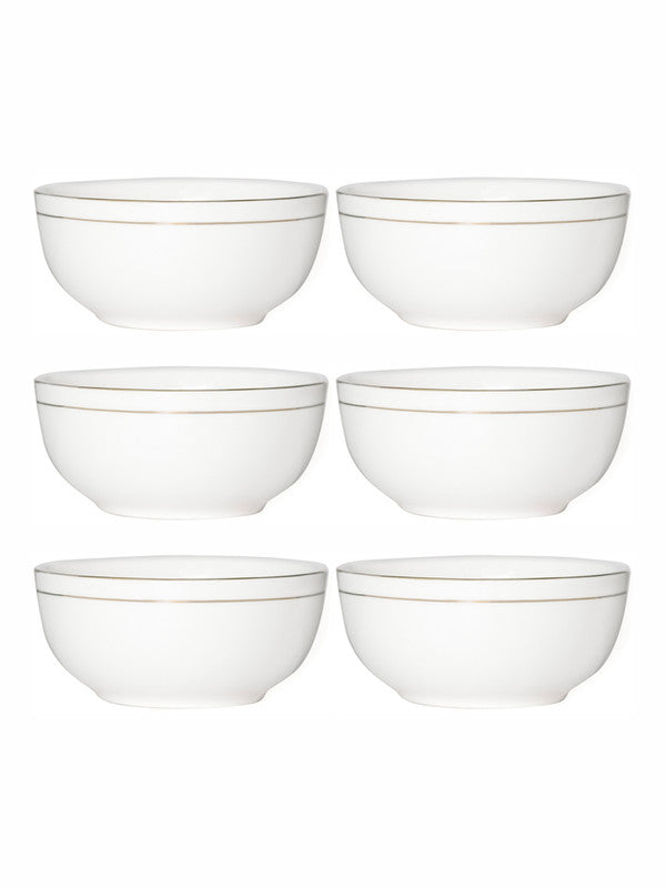 Bone China Soup Bowl with Gold Line (Set of 6pcs Bowl)