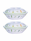 Servewell Serving Bowl with Lid Set 2 + 2 pc Honey Comb 21 cm - Springfield
