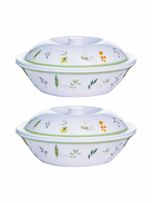 Servewell Serving Bowl with Lid Set 2 + 2 pc Honey Comb 21 cm - Springfield