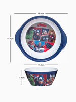 Servewell Melamine Bowl With Handle and Cone Bowl Kids Set - Avengers (Set - of 2pcs)