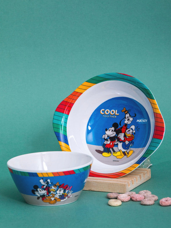 1 pc Bowl With Handle and 1 pc Cone Bowl Set 2 pc - Mickey