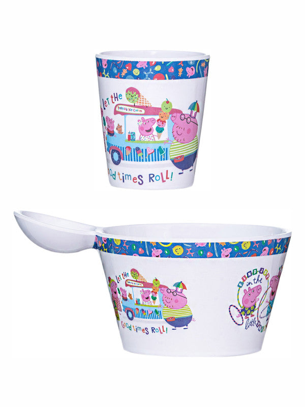 1 pc Fries Dip Bowl and 1 pc Kids Glass Set 2 pc - Peppa Pig