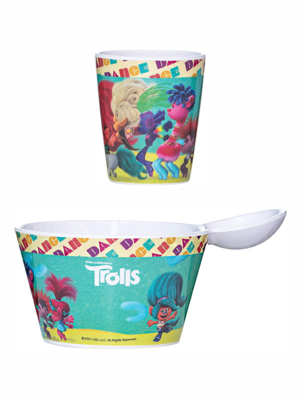 1 pc Fries Dip Bowl and 1 pc Kids Glass Set 2 pc - Trolls