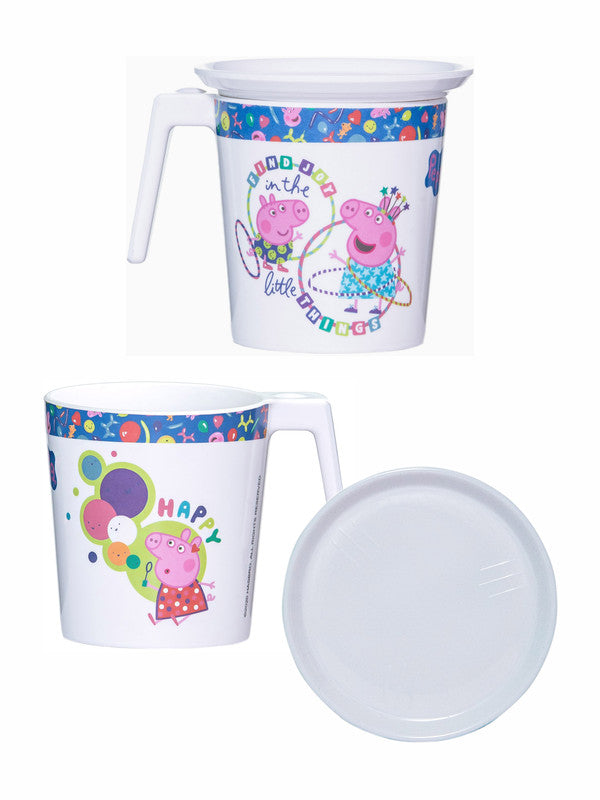 1 pc Laura Mug Large and 1 pc Luna Coaster White Set 2 pc - Peppa Pig