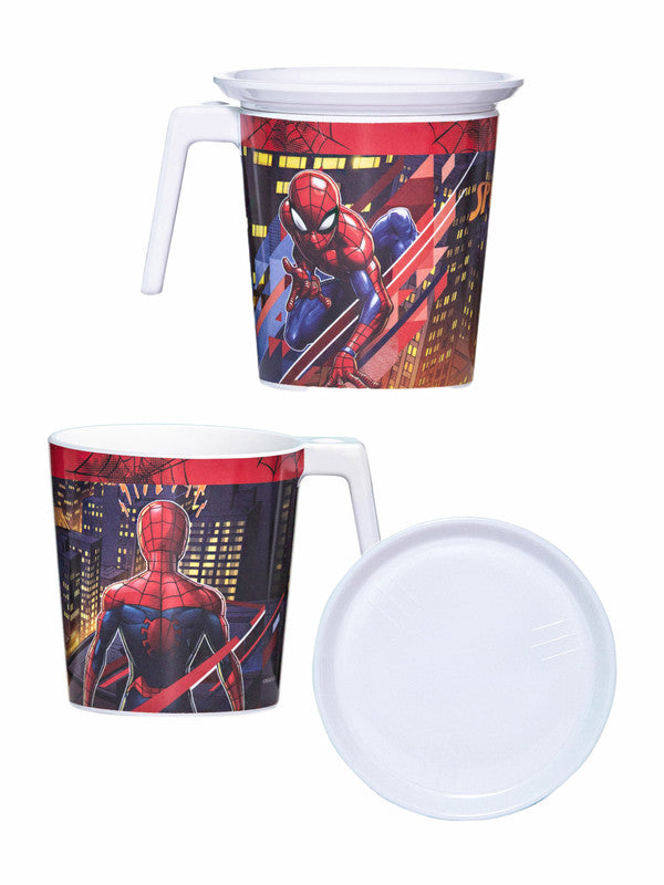 2 pc Laura Mug Large and 2 pc Luna Coaster White Set 4 pc - Spiderman