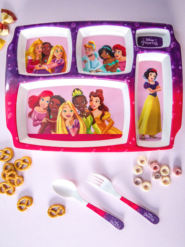 Servewell Melamine Rectangle Kids Set (Plate, Fork Spoon