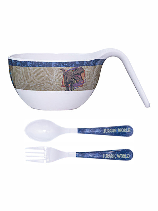 1 pc Maggie Bowl and 1 pc Fork and Spoon Set 3 pc - Jurassic World