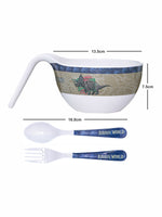 1 pc Maggie Bowl and 1 pc Fork and Spoon Set 3 pc - Jurassic World