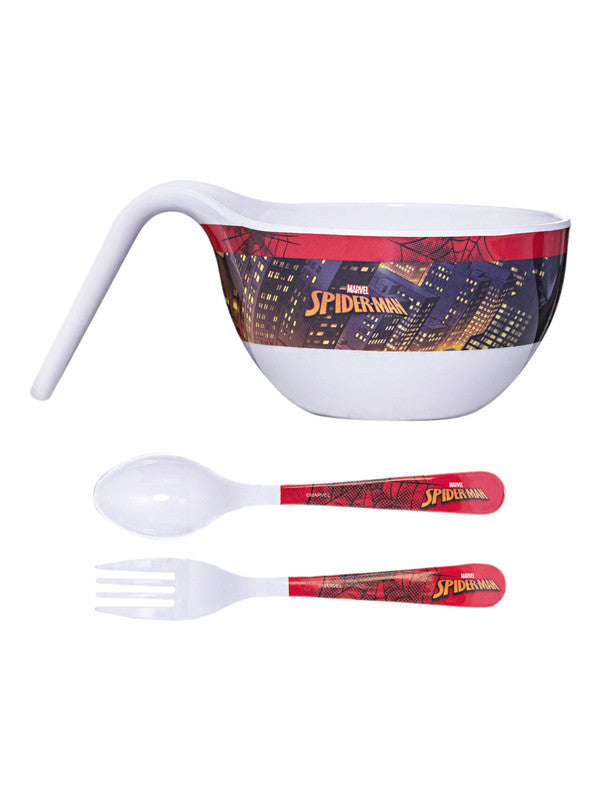 1 pc Maggie Bowl and 1 pc Fork and Spoon Set 3 pc - Spiderman