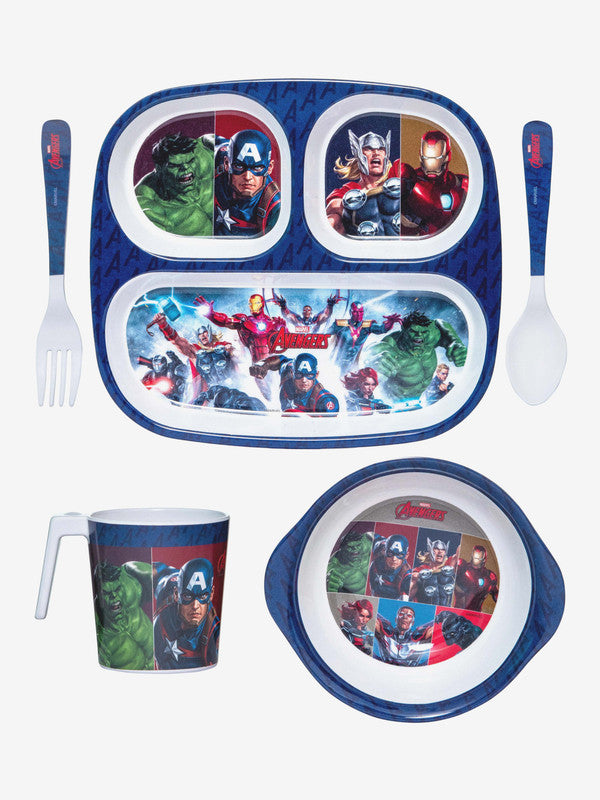 Servewell Melamine Kids Set (Plate, Fork & Spoon) Avengers (Set of 5pcs)