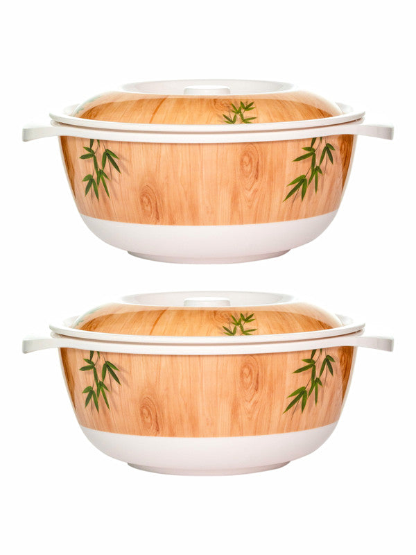 Servewell Serving Casserole with Lid Set 2 + 2 pc Rnd 19 cm - Bamboo Delight