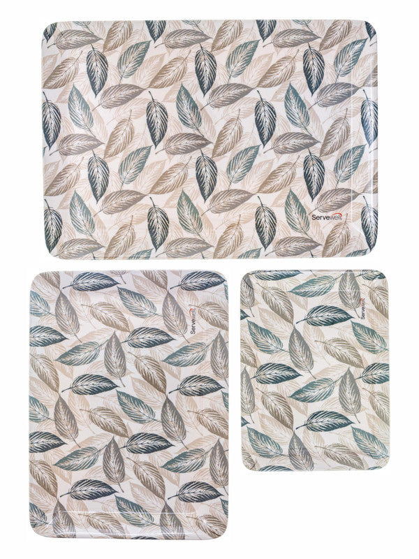 Servewell Servewell Tray Stylo (Set of 3pcs) - Linen Leaves