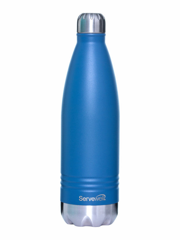 Servewell 1 pc Indus - SS Vacuum Bottle 1000 ml - Imperial Blue