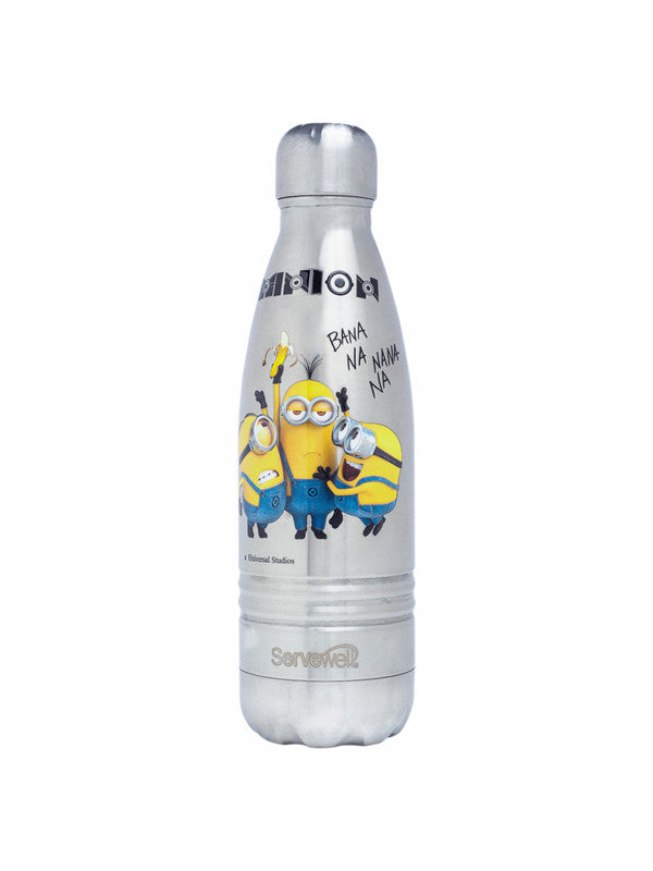 Servewell Indus - 500ml (Minions) Steel SS Vacuum Bottle  (Set of 1pcs)