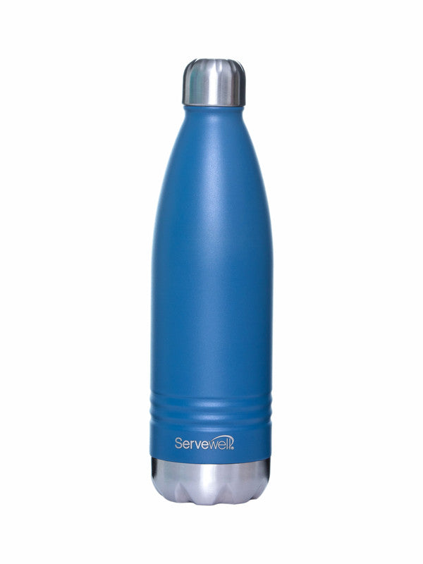 Servewell 1 pc Indus - SS Vacuum Bottle 750 ml - Imeprial Blue