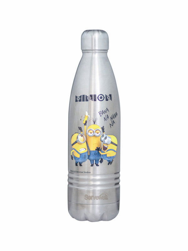 Servewell Indus - 750ml (Minions) Steel SS Vacuum Bottle  (Set of 1pcs)