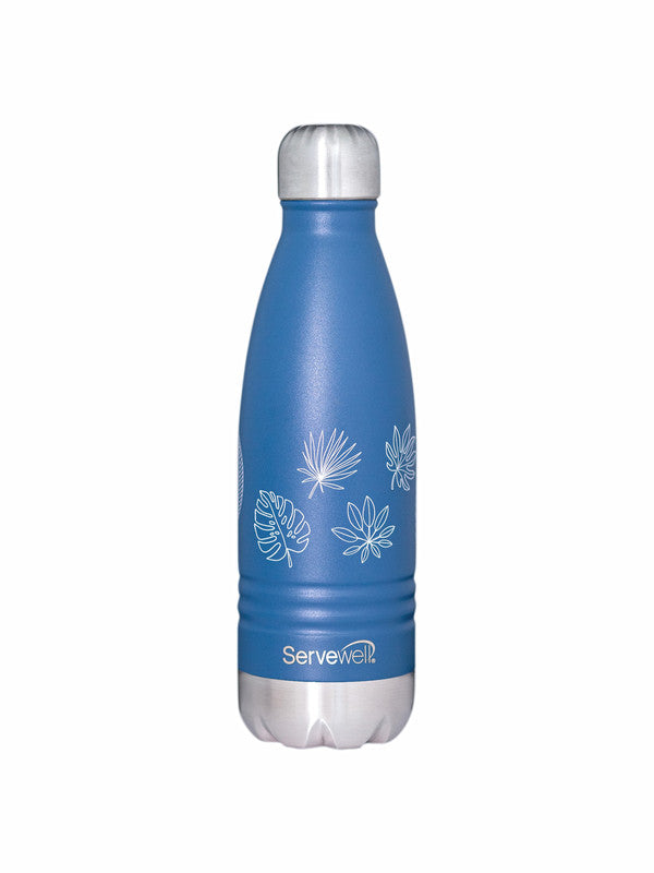 Servewell Indus - 500ml (Autumn) Blue SS Vacuum Bottle  (Set of 1pcs)