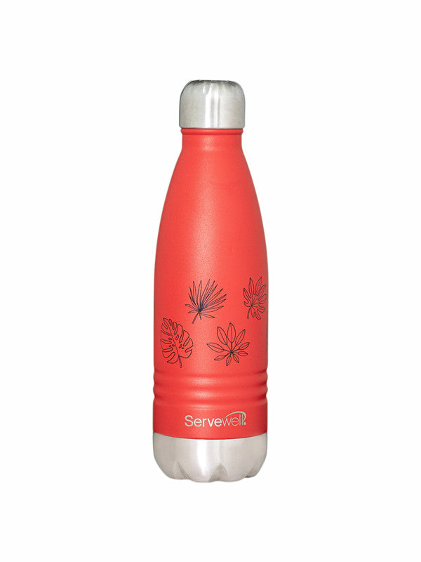 Servewell Indus - 500ml (Autumn) Red SS Vacuum Bottle  (Set of 1pcs)