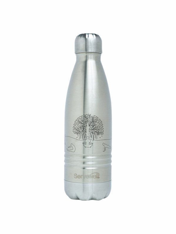 Servewell Indus - 500ml (Yoga) Steel SS Vacuum Bottle  (Set of 1pcs)