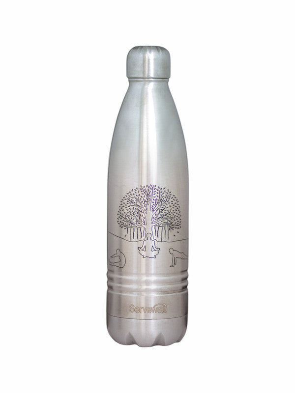 Servewell Indus - 750ml (Yoga) Steel SS Vacuum Bottle  (Set of 1pcs)