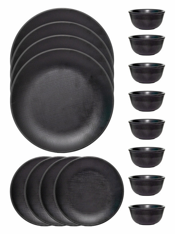 Servewell Dinner Set 16 pc Woven Black – GOOD HOMES