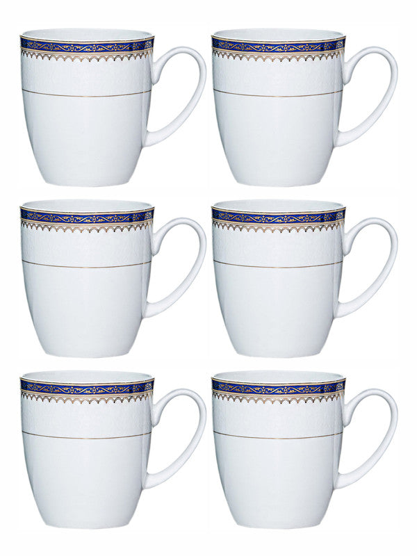 Bone China Tea/Coffee Mug Set of 6pcs with Gold Printing