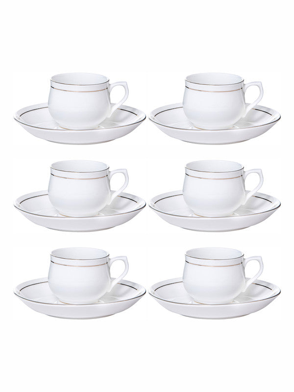 Bone China Tea/Coffee Cup Saucer Set of 12pcs