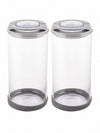 Flip Lock-tight borosilicate Glass Storage Jar Set (Set of 2pcs)