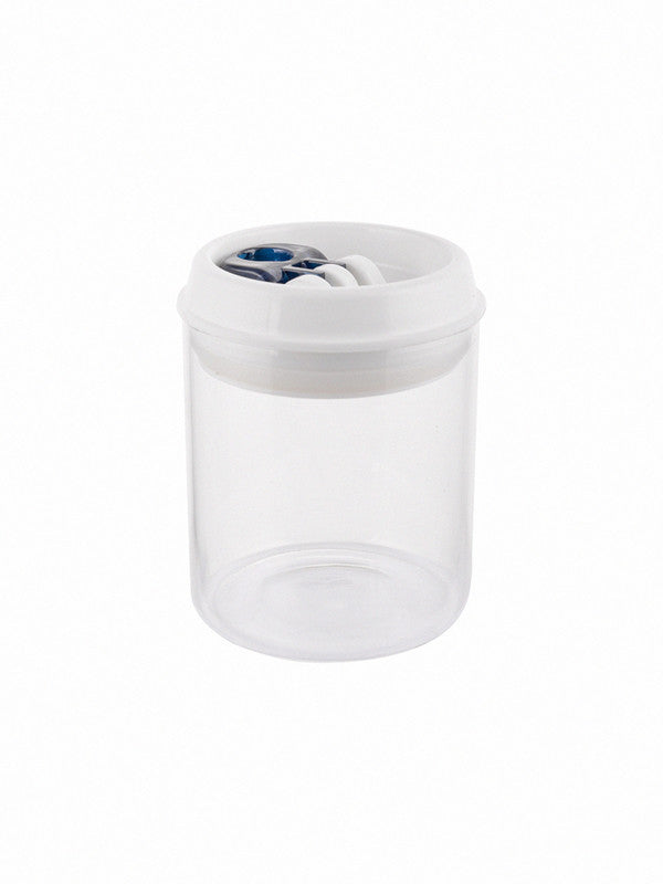 Flip Lock-tight borosilicate Glass Storage Jar Set (Set of 2pcs)