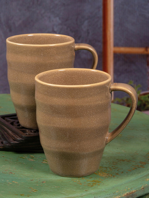 White Gold Porcelain Large Coffee Mug (Set of 2pcs) – GOOD HOMES